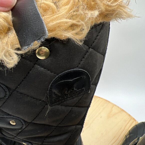 Sorel Tofino II Waterproof Boots Womens 9 Black Insulated Winter Faux Fur - Picture 11 of 12